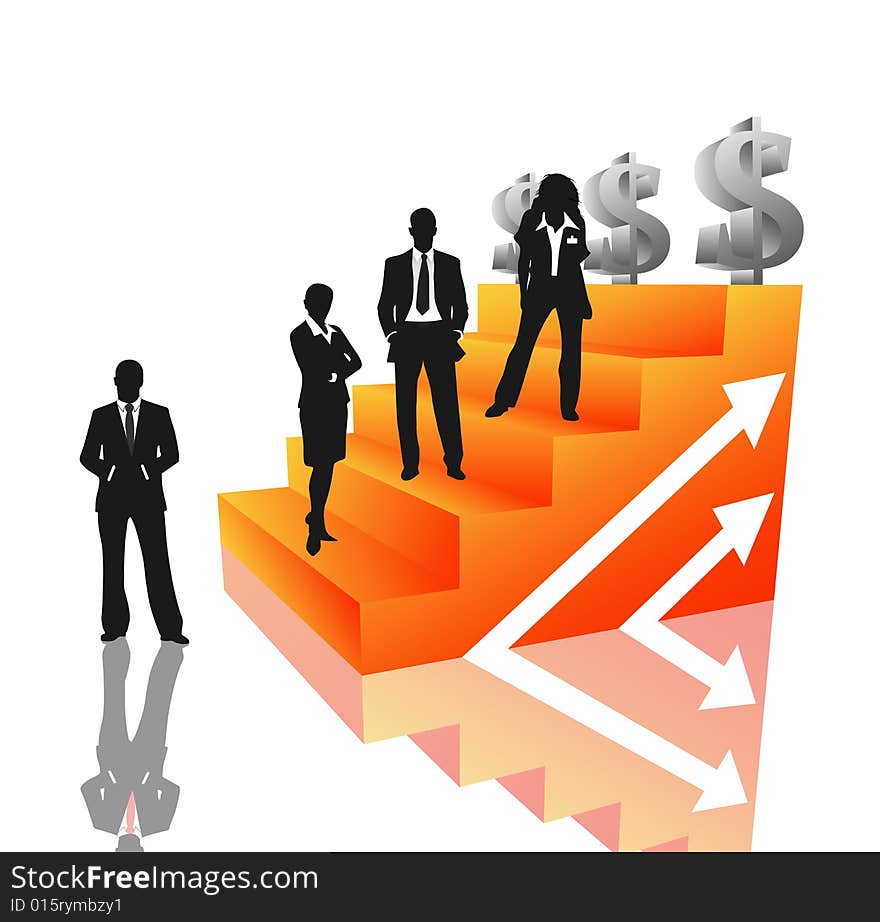 Vector illustration of business people