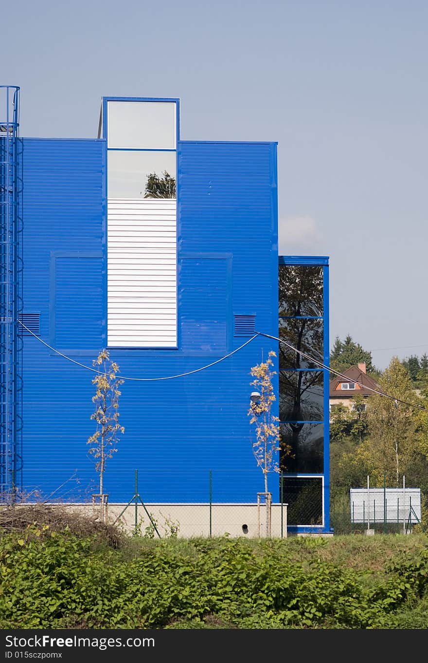 Modern building -Exterior of an industrial hall