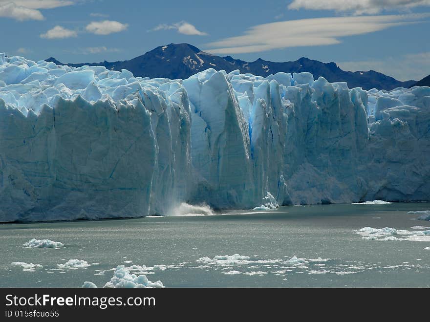 Collapse On The Perito Moreno Glacier, Argentina.