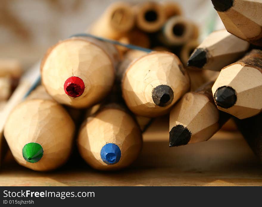 Big Colored Wooden Pencils