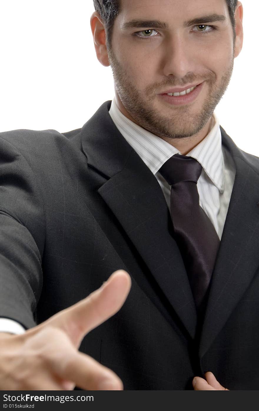 Side Pose Of Young Businessman