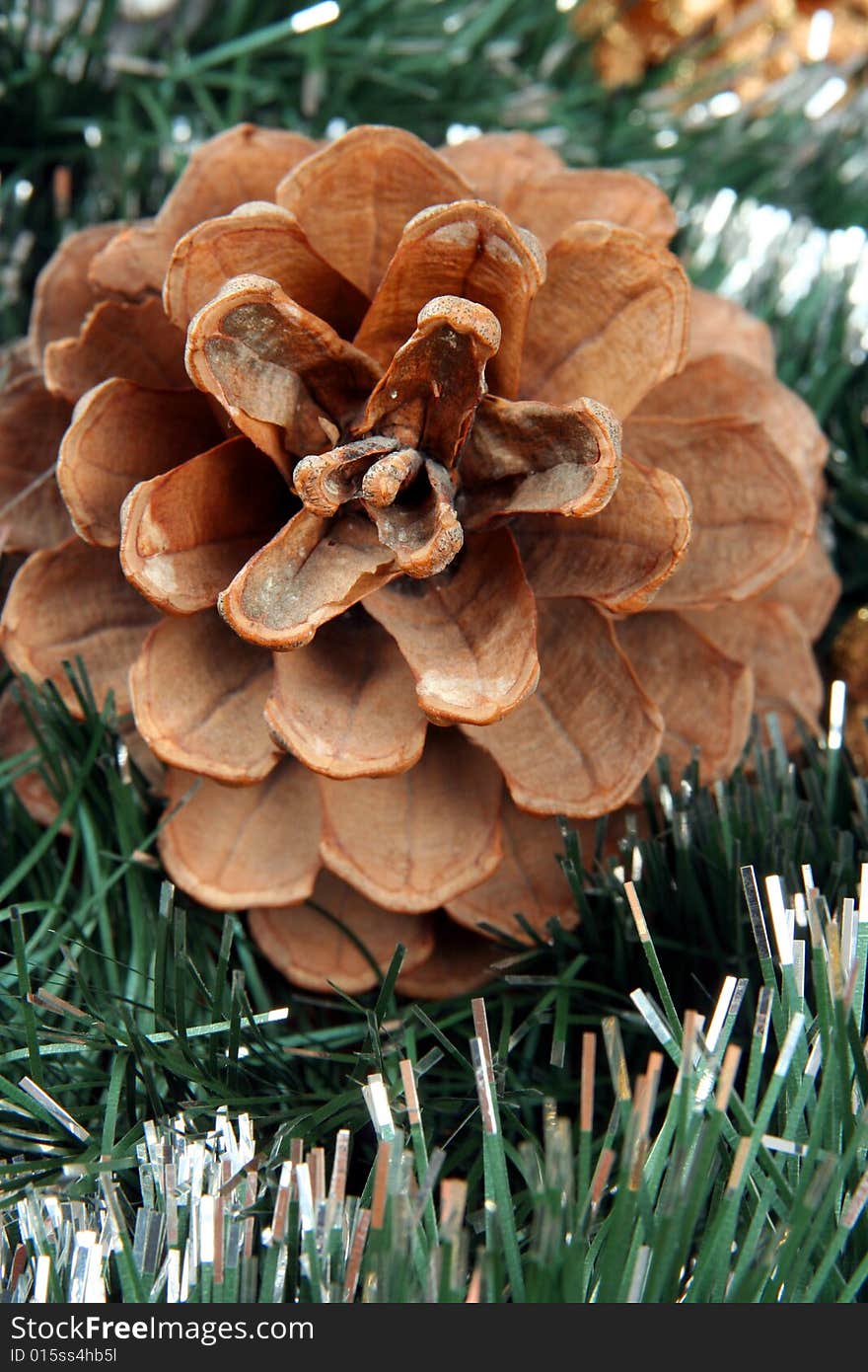 Cone with Christmas decoration