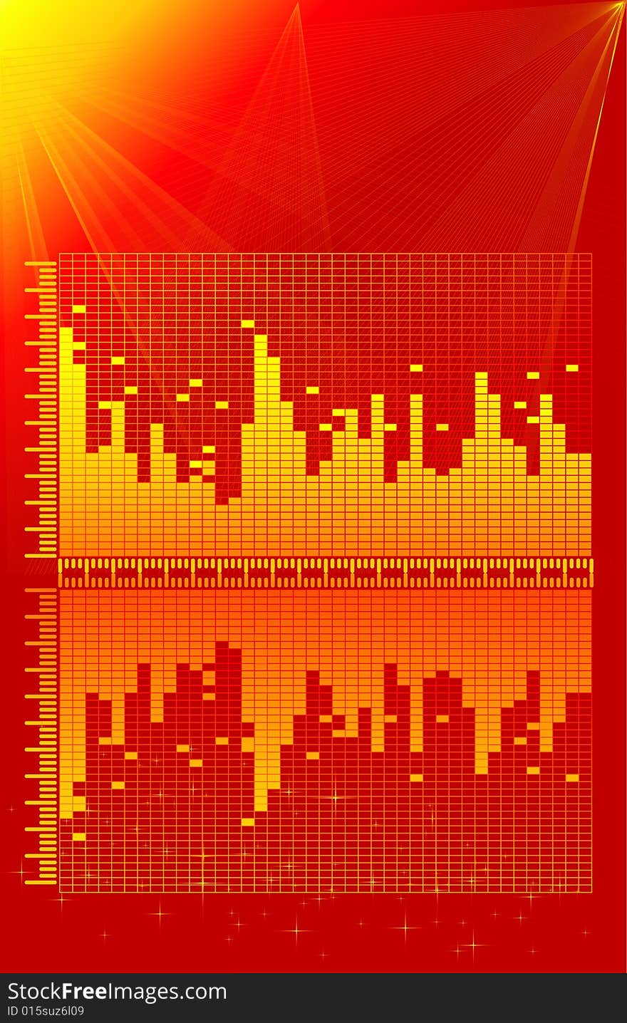 Orange eqalizer backgound, vector illustration, AI file included. Orange eqalizer backgound, vector illustration, AI file included