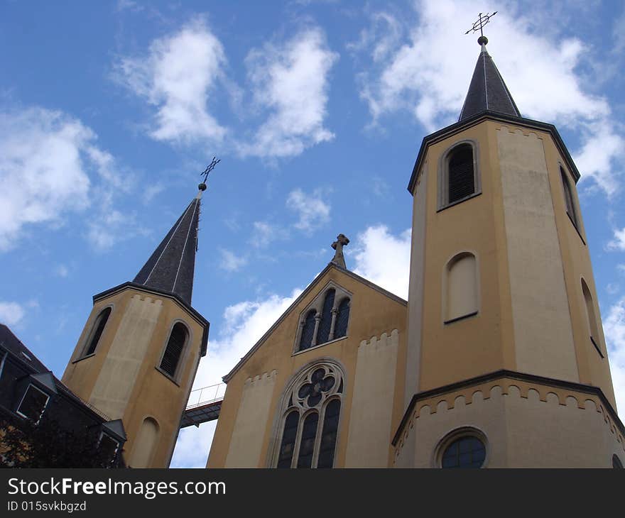 Old Church facing the Blue Sky