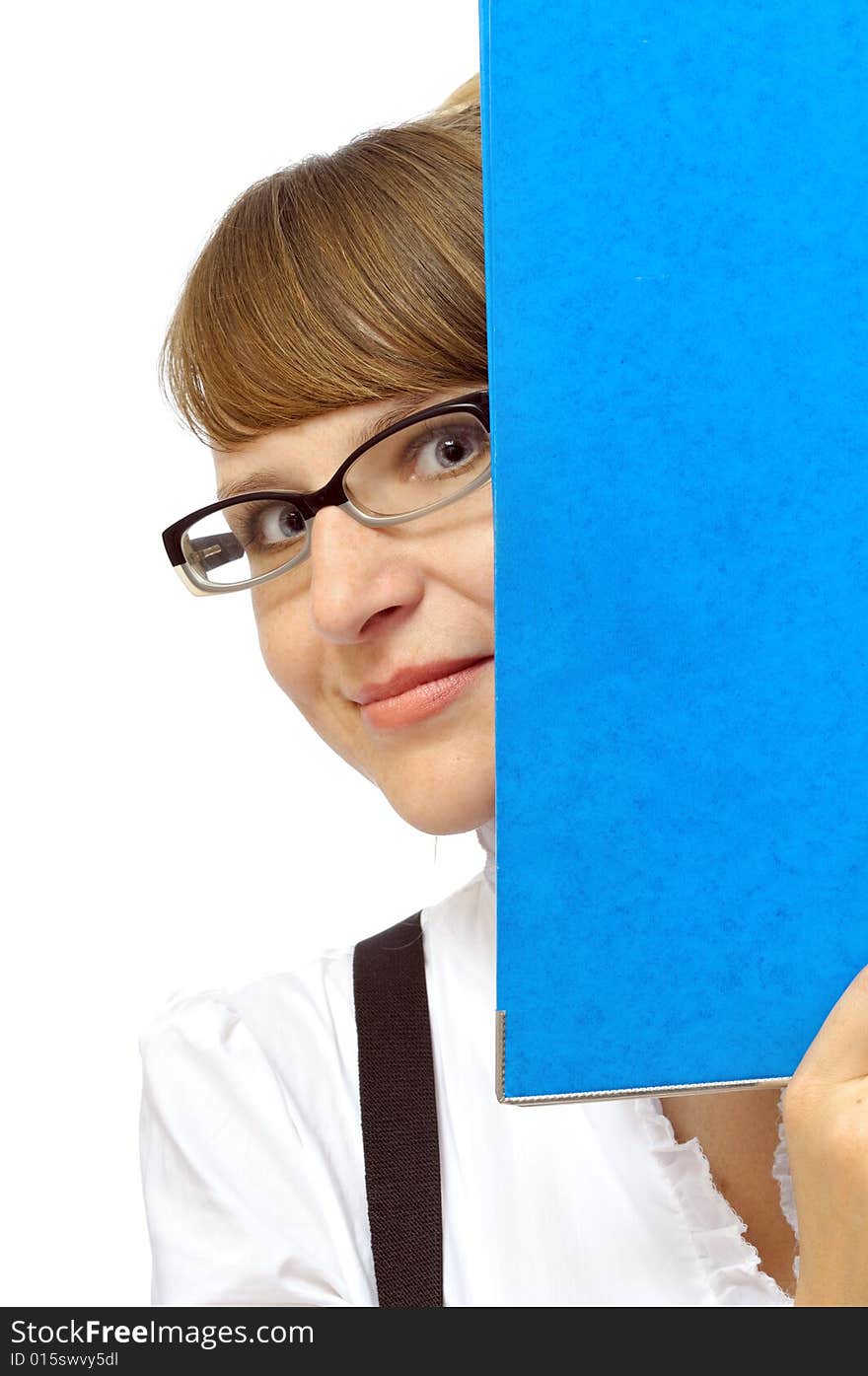 Young Businesswoman With Folder