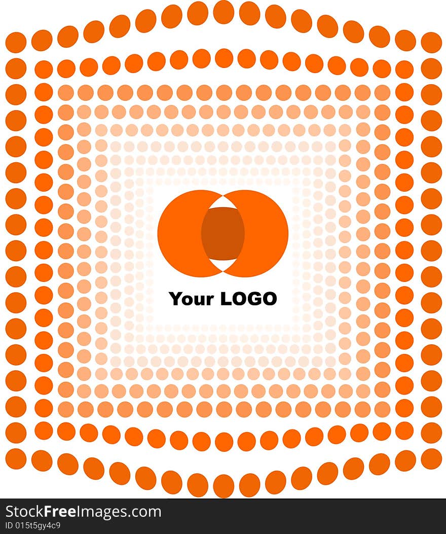 Vector logo and ball's background. Vector logo and ball's background