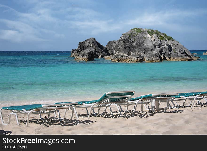 Landscape photo with tropical beach. Landscape photo with tropical beach.