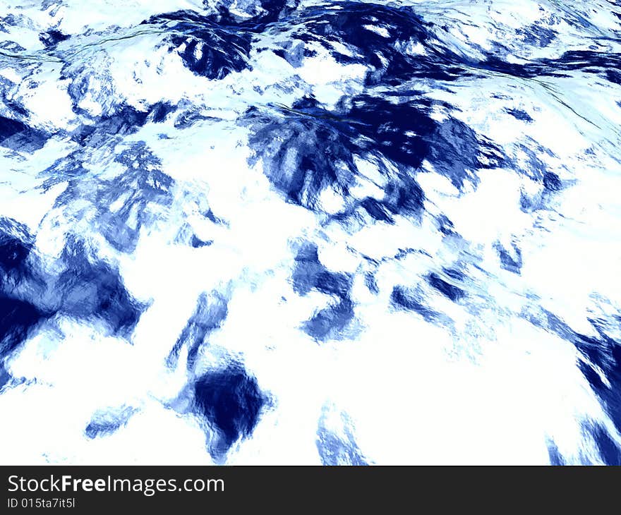 Blue And White Wavy Fantasy Water Surface