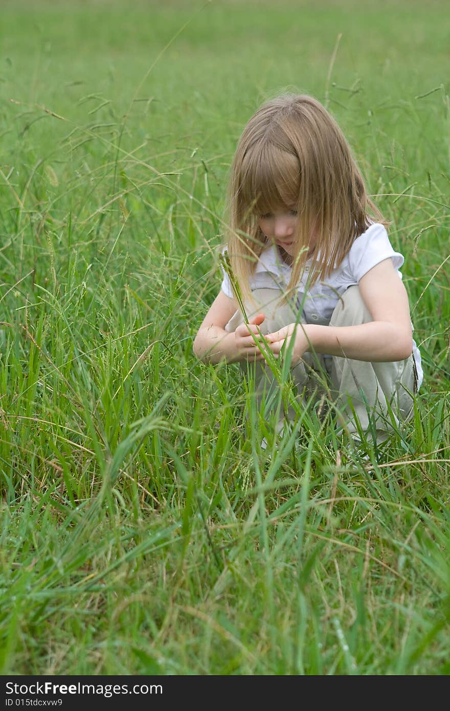 Girl in a field