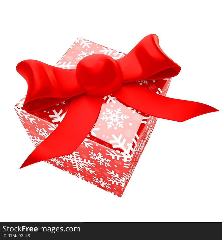 Christmas or birthday present isolated include  clipping path. Christmas or birthday present isolated include  clipping path