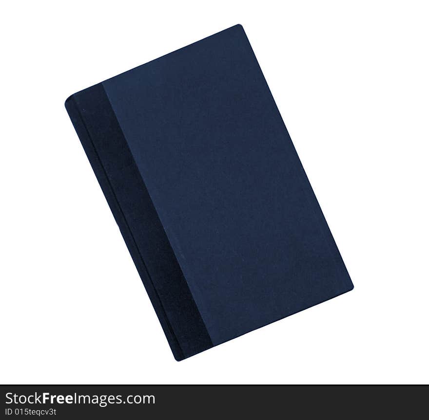 Blue book with black binding