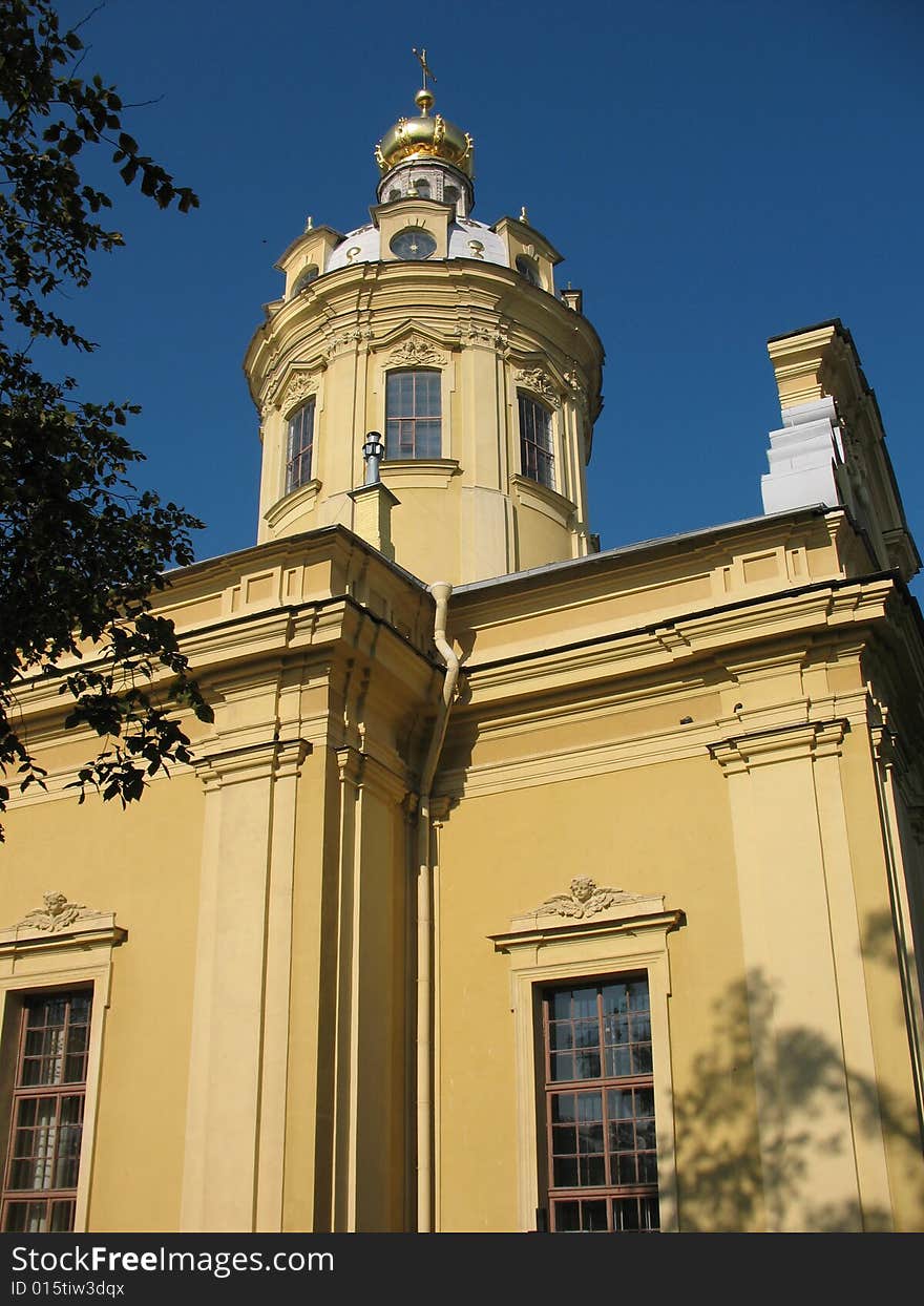 The Petropavlovsky cathedral. The celebrated simbol of the Saint Petersburg.