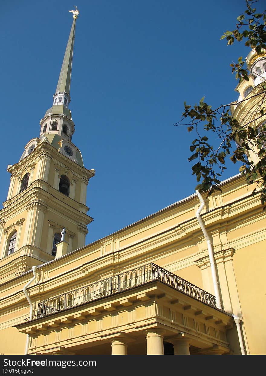 The Petropavlovsky cathedral. The celebrated simbol of the Saint Petersburg.