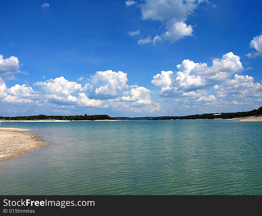 This beautiful lake is located in south central texas. This beautiful lake is located in south central texas