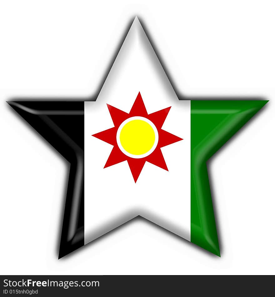 Iraq button flag star shape