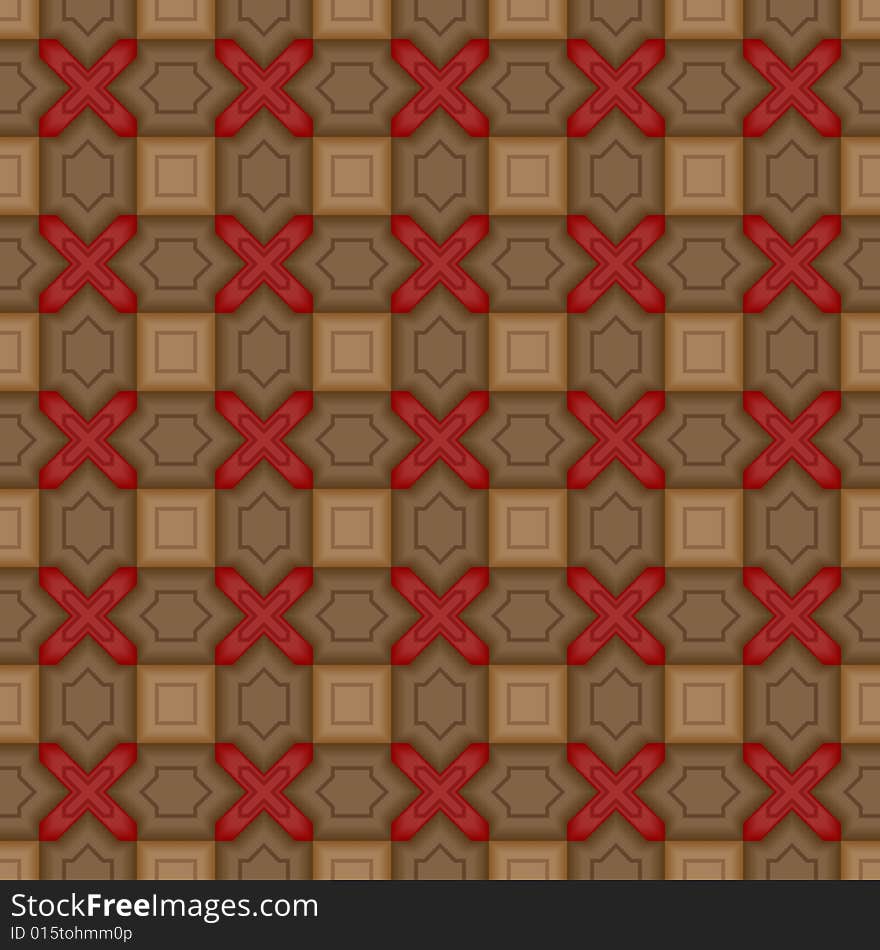 Seamless 3d vector pattern with tiles. Seamless 3d vector pattern with tiles