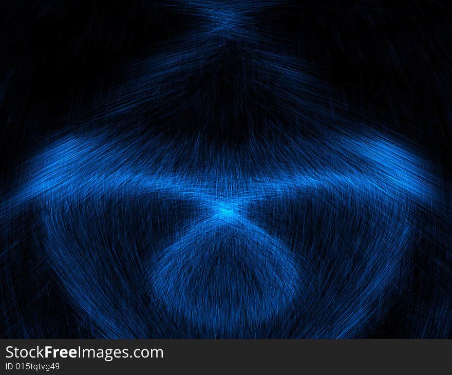 Fantasy Blue Particles In Alien Arranges