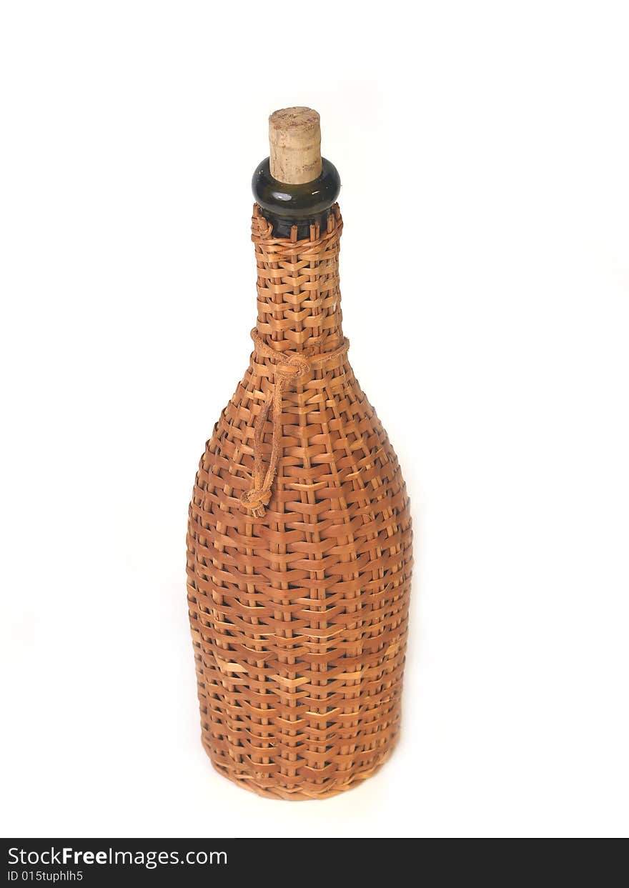 Wattled wine bottle