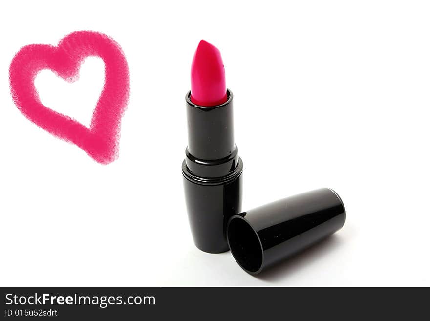 Lipstick and heart