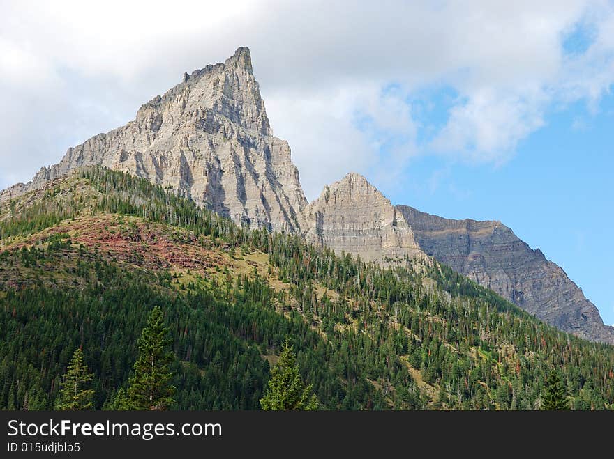 Mountain in Red rock Canyon Waterton national Park Alberta Canada. Mountain in Red rock Canyon Waterton national Park Alberta Canada