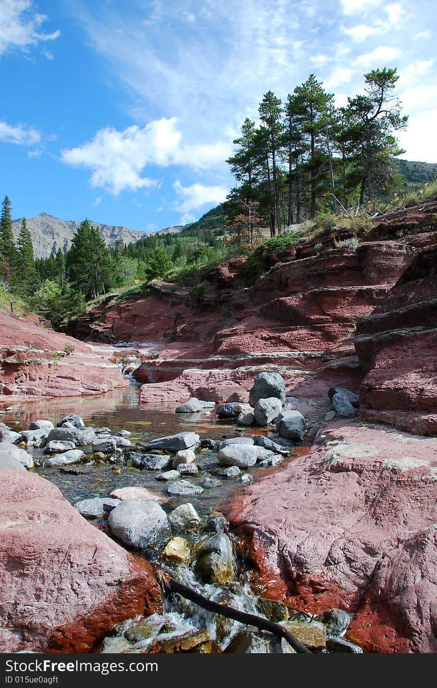 Red rock Canyon Waterton national Park Alberta Canada