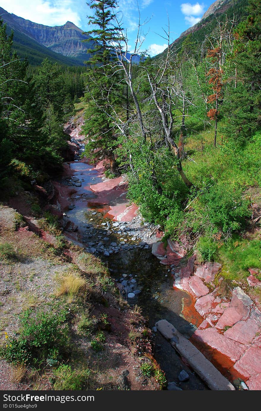 Red rock Canyon Waterton national Park Alberta Canada