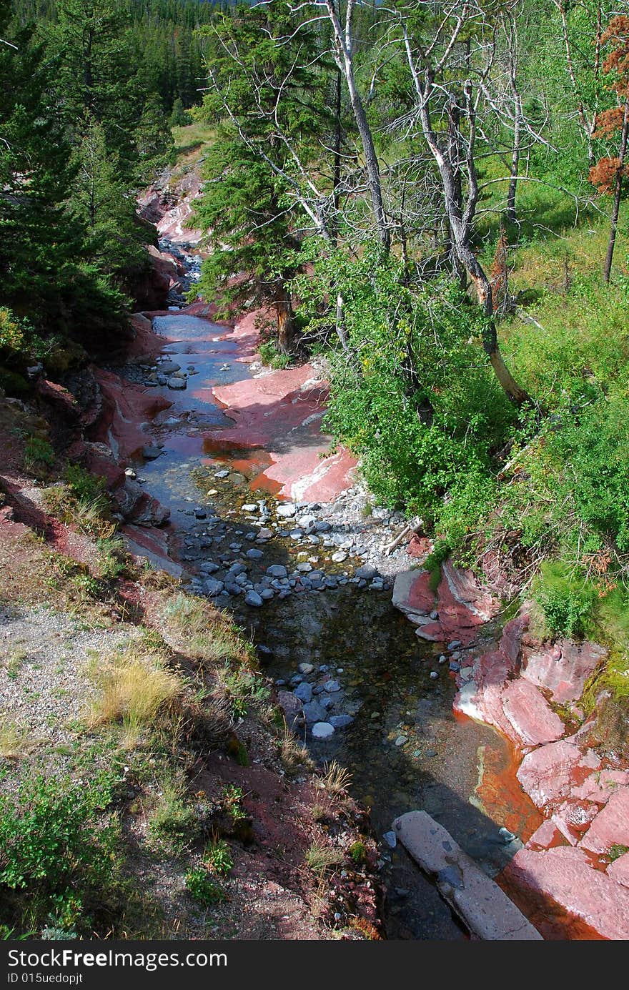 Red rock Canyon Waterton national Park Alberta Canada