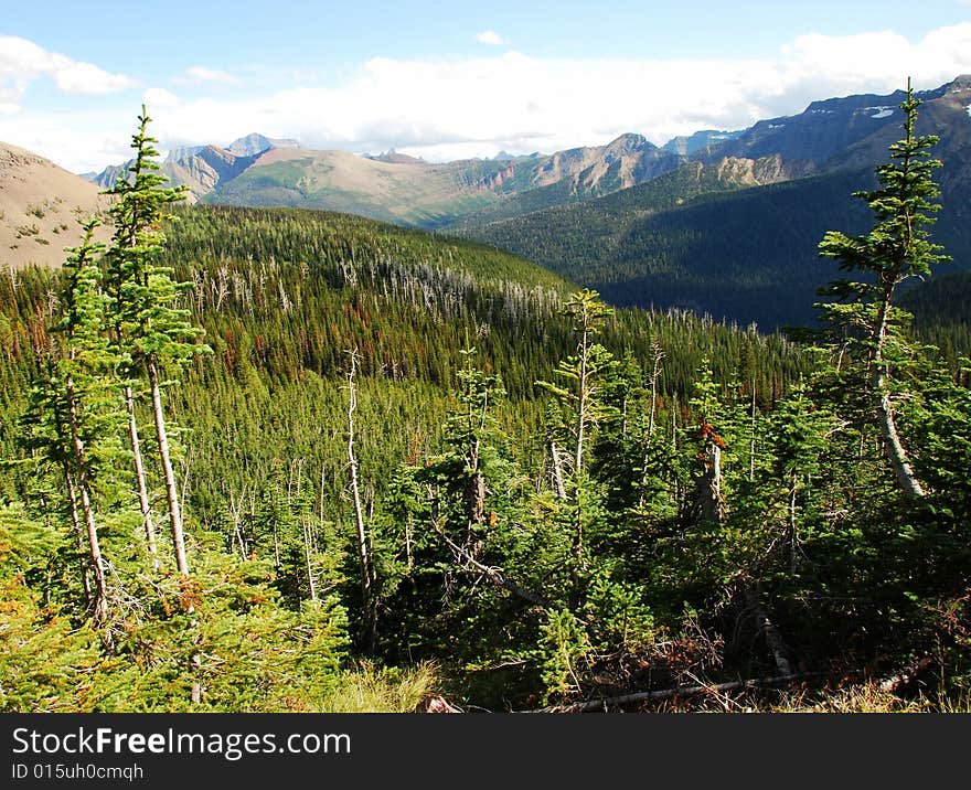 Views seen from Carthew-Alderson Trail in Waterton National Park Alberta Canada. Views seen from Carthew-Alderson Trail in Waterton National Park Alberta Canada