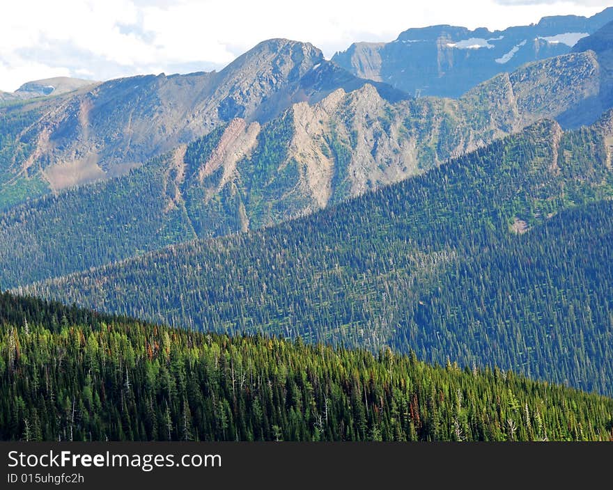 Moutain and trees