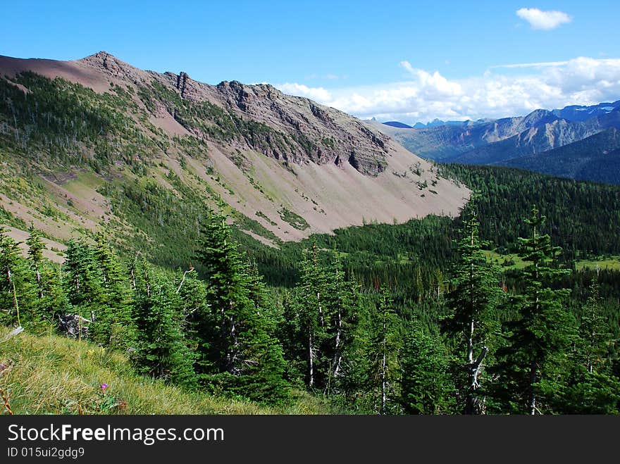 Views seen from Carthew-Alderson Trail in Waterton National Park Alberta Canada. Views seen from Carthew-Alderson Trail in Waterton National Park Alberta Canada