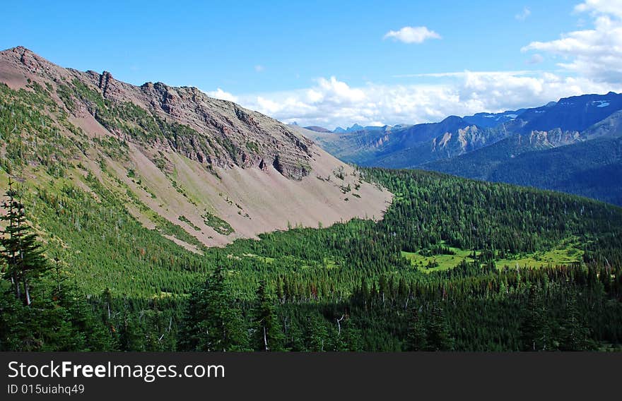 Moutain and trees