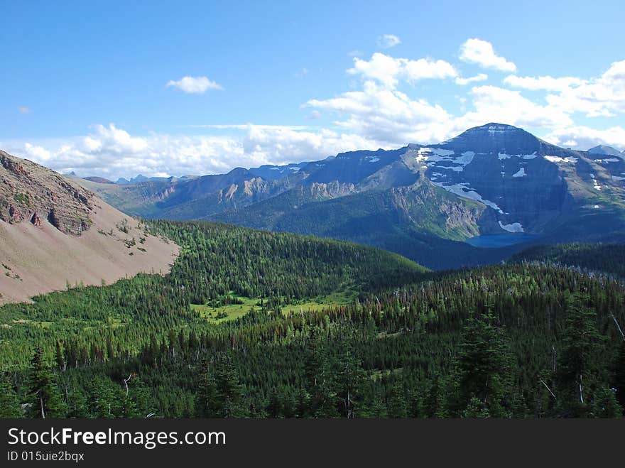 Moutain and trees