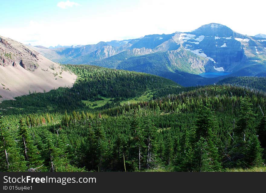 Views seen from Carthew-Alderson Trail in Waterton National Park Alberta Canada. Views seen from Carthew-Alderson Trail in Waterton National Park Alberta Canada