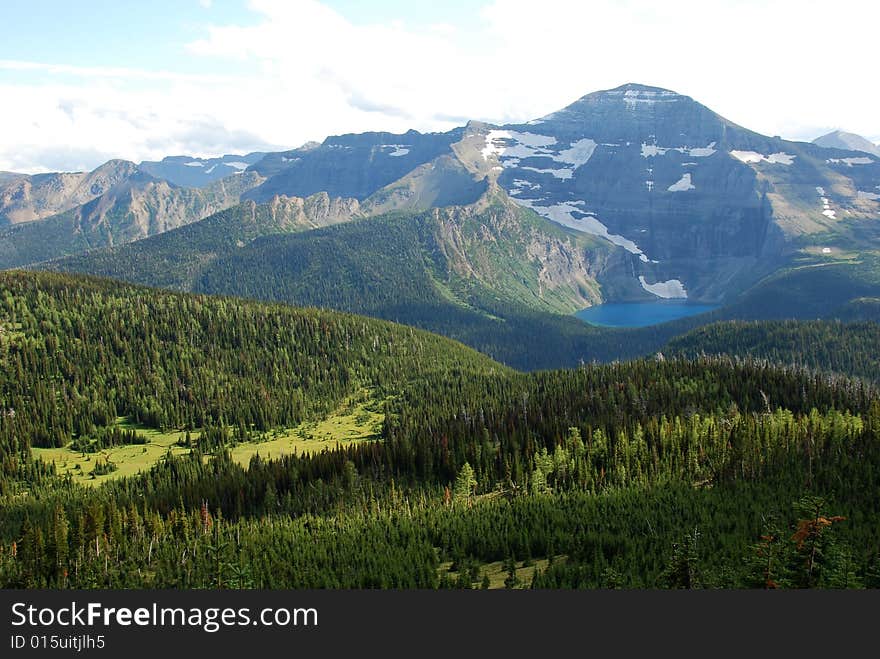 Moutain and trees