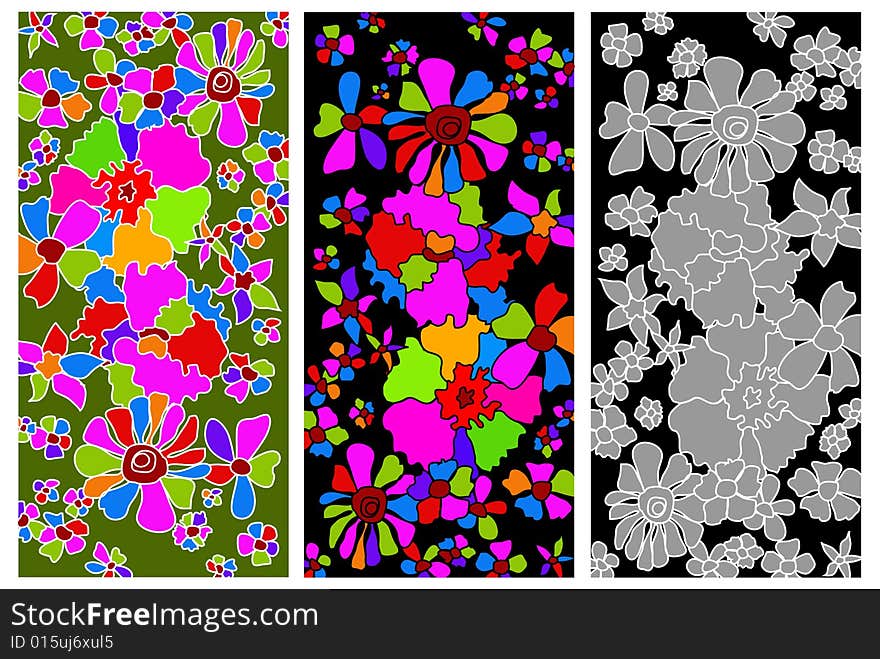 Colored floral background, element for design, vector illustration. Colored floral background, element for design, vector illustration