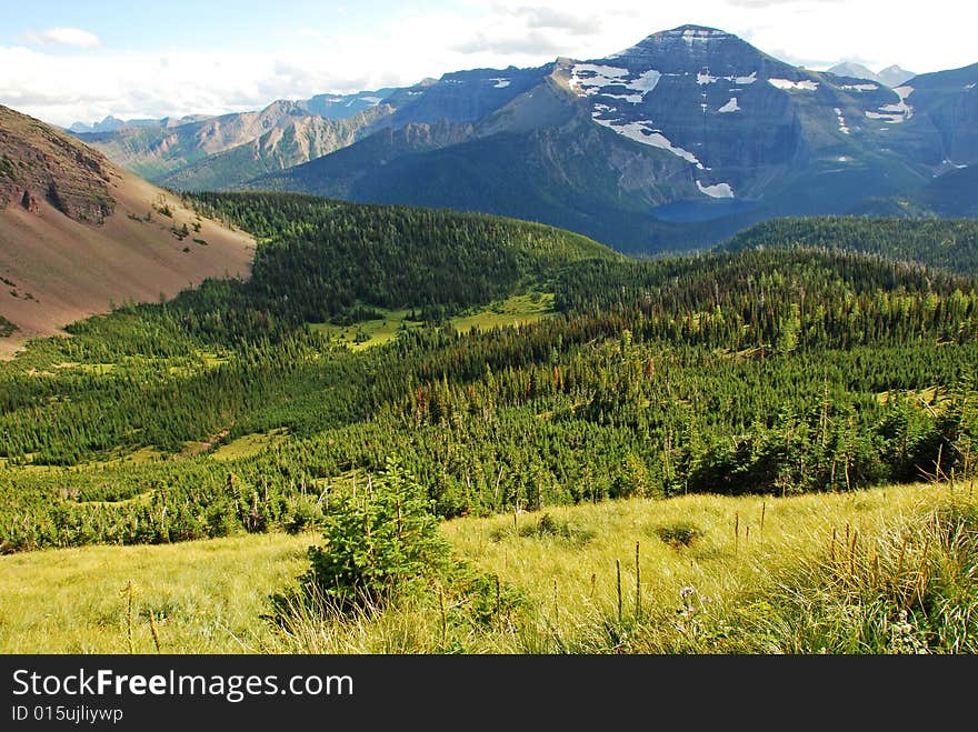 Views seen from Carthew-Alderson Trail in Waterton National Park Alberta Canada. Views seen from Carthew-Alderson Trail in Waterton National Park Alberta Canada