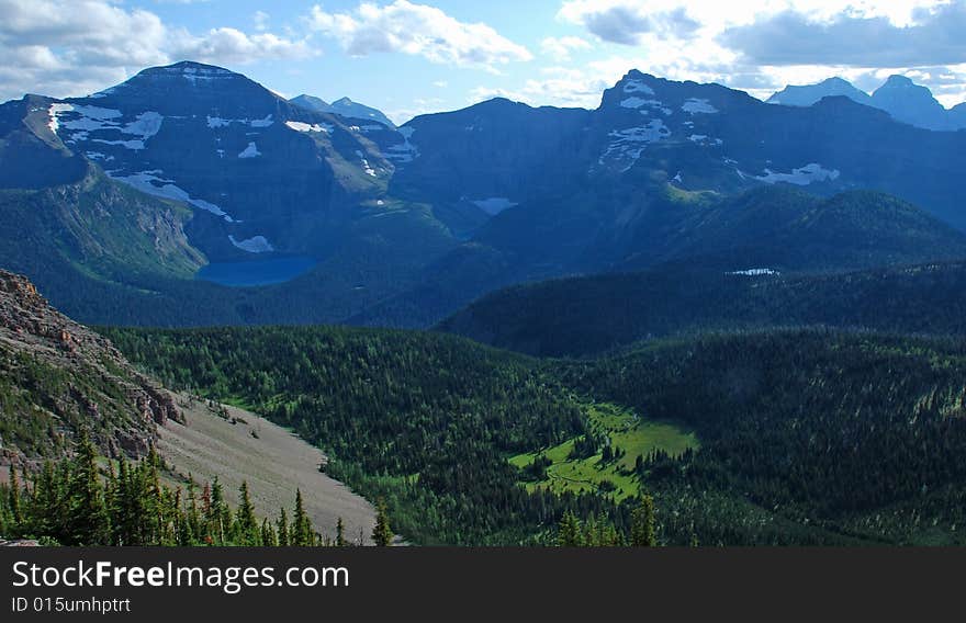 Moutain and trees