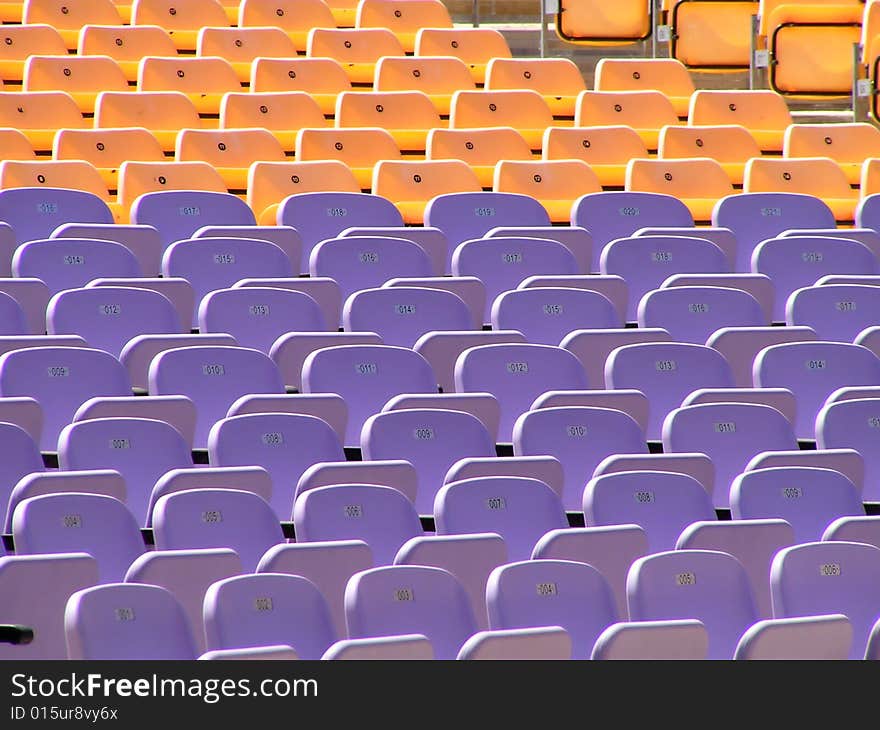 Empty spectator's seats at summer theater