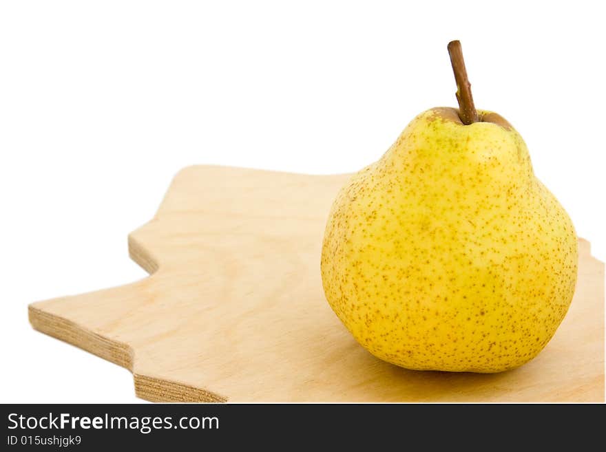 Appetizing pear isolated over white