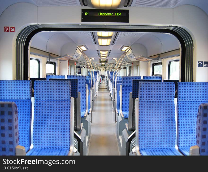 In the wagon of a German train. In the wagon of a German train