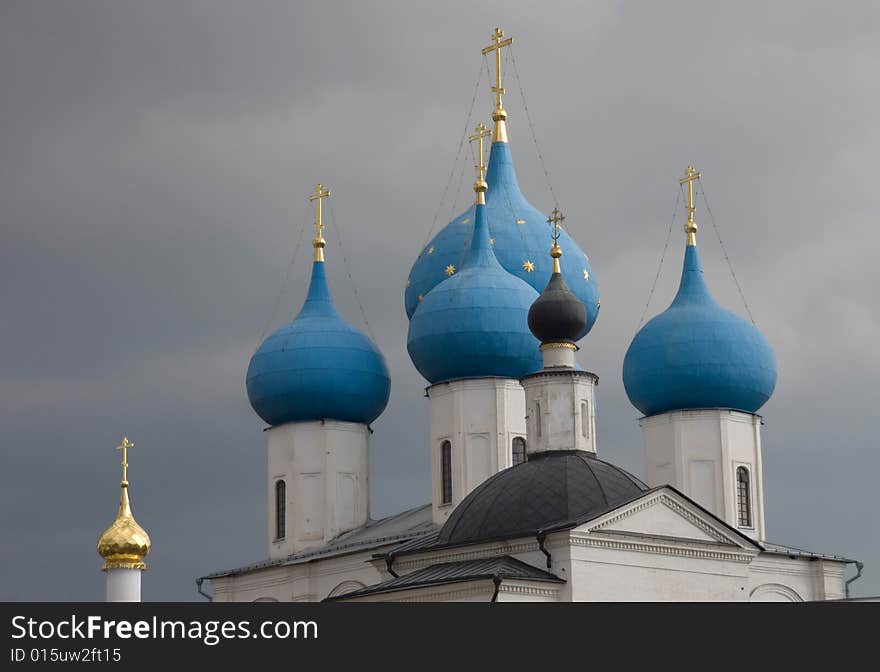 Vysotsky a man`s monastery in the city of Serpukhov near Moscow