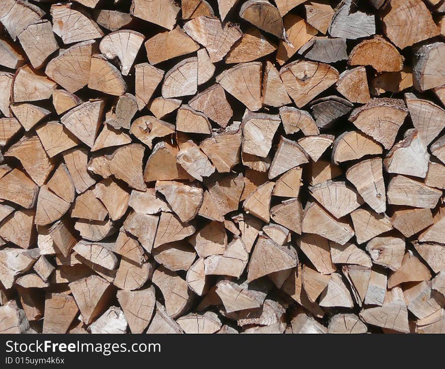 Piled up firewood