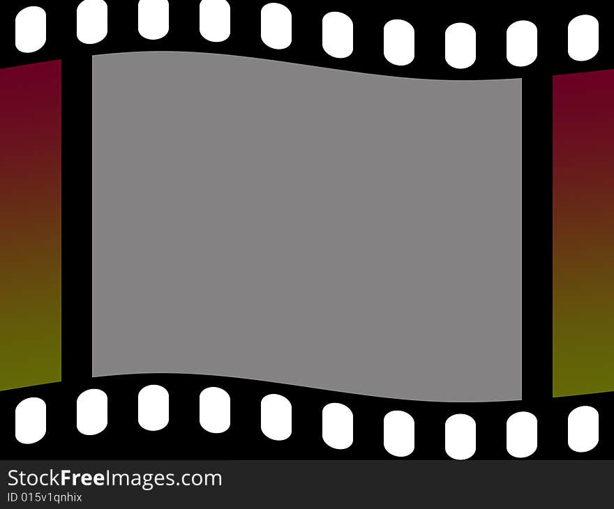 A filmstrip with blank area for your text