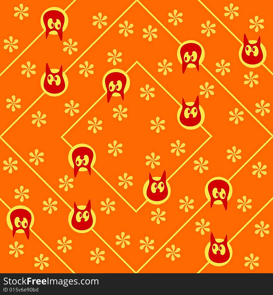 Floral fun seamless pattern