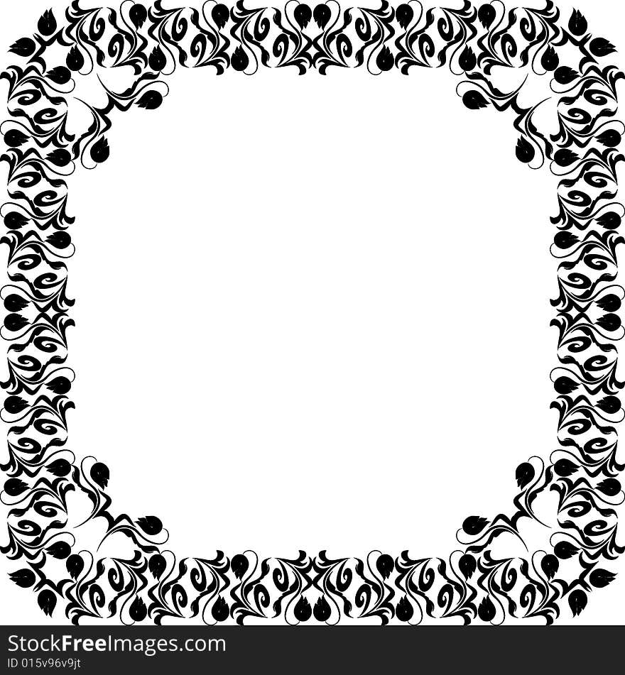 Floral design frame for your design