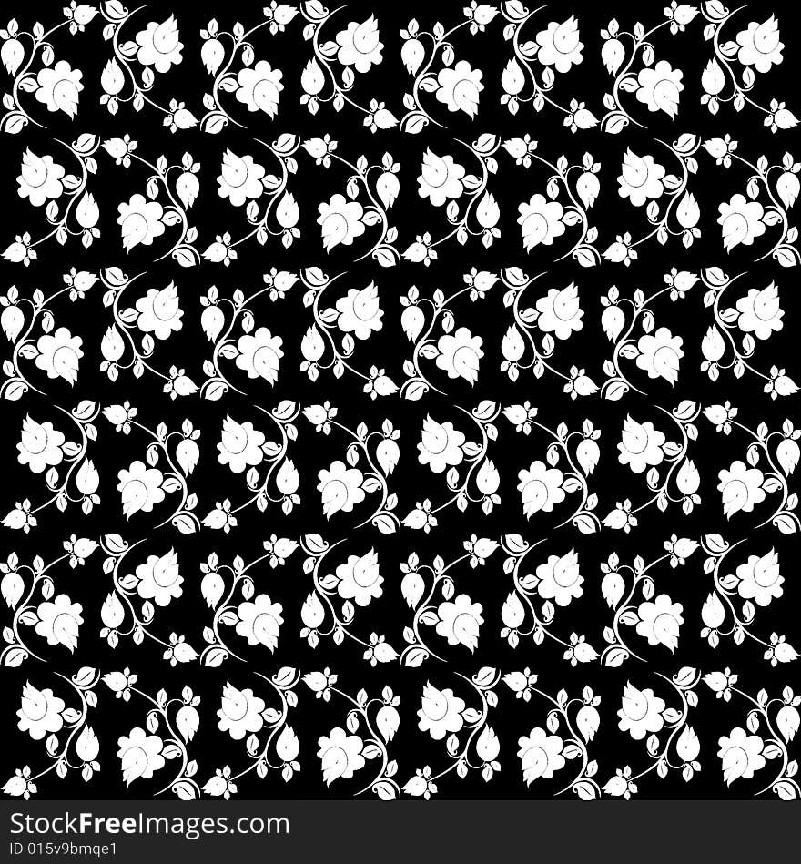 Floral antique seamless pattern