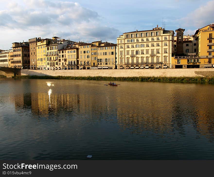 Landscape of Arno river