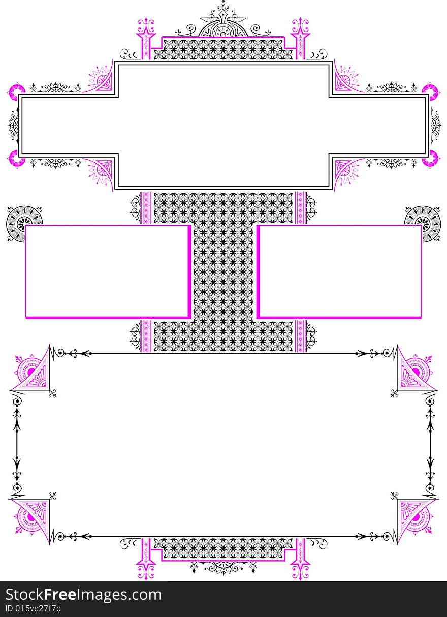 Vector border for illustration, appearance and design