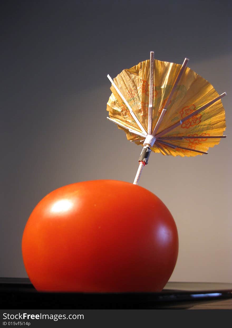 Tomato With Umbrella