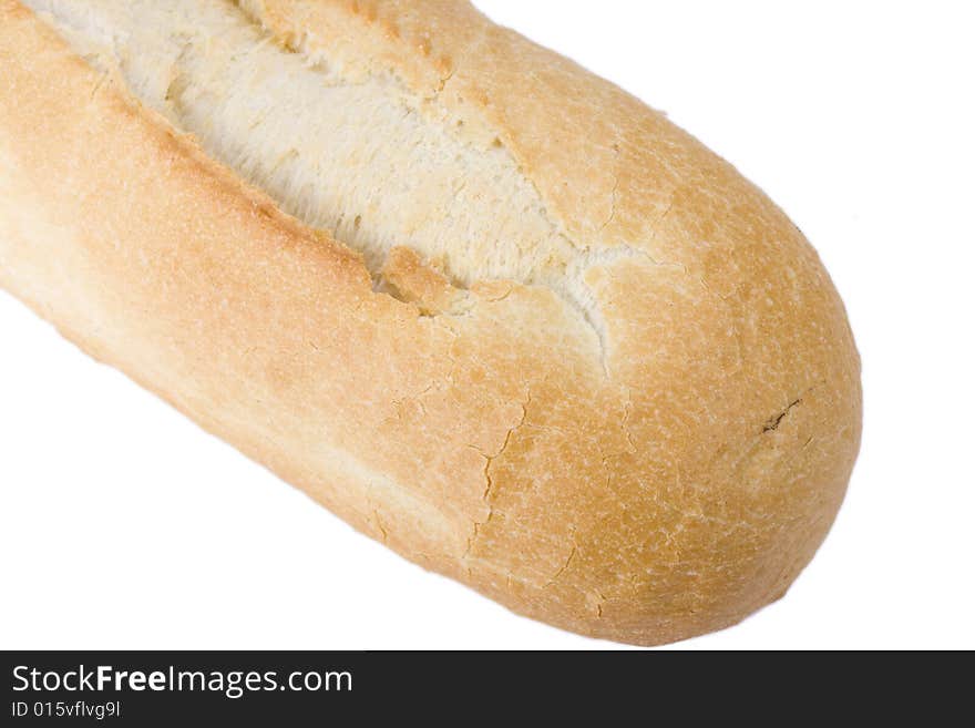 Baguette bread isolated on white background